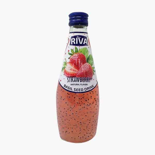Blue Riva Basil Seed Drink Glass Strawberry 290 mL