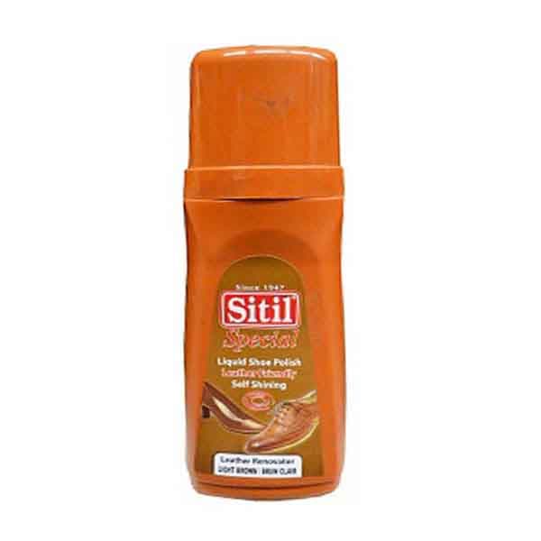 Sitil Special Liquid Shoe Polish Light Brown 80 mL