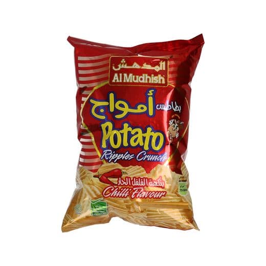 Al Mudhish Ripple Crunch Chilly Potato Chips 75 g