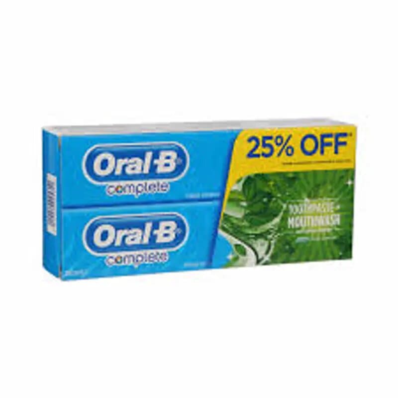 Oral B T/Paste Complete M Wash Ex Mint 2 x 100 mL