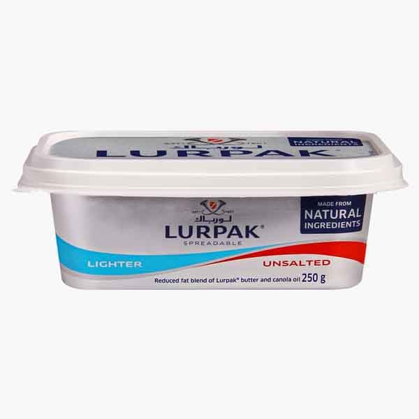 Lurpak Lighter Spreadable Unsalted Butter 250 g
