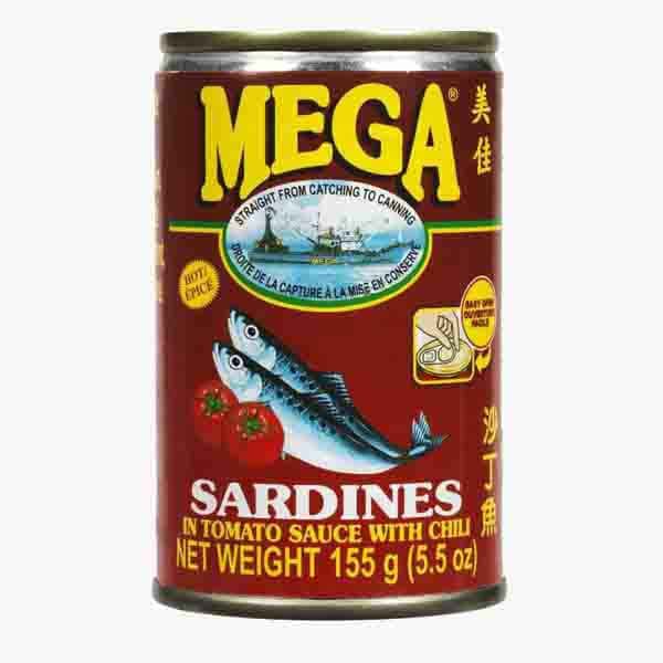 Mega Sardine In Tomato Sauce With Chilli 155 g