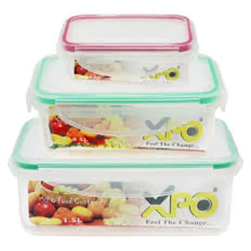 Xpo Click& seal 1 L + 500 mL + 240 mL Food Container