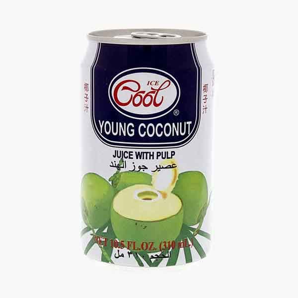 Ice Cool Young Coconut Juice With Pulp 310 mL