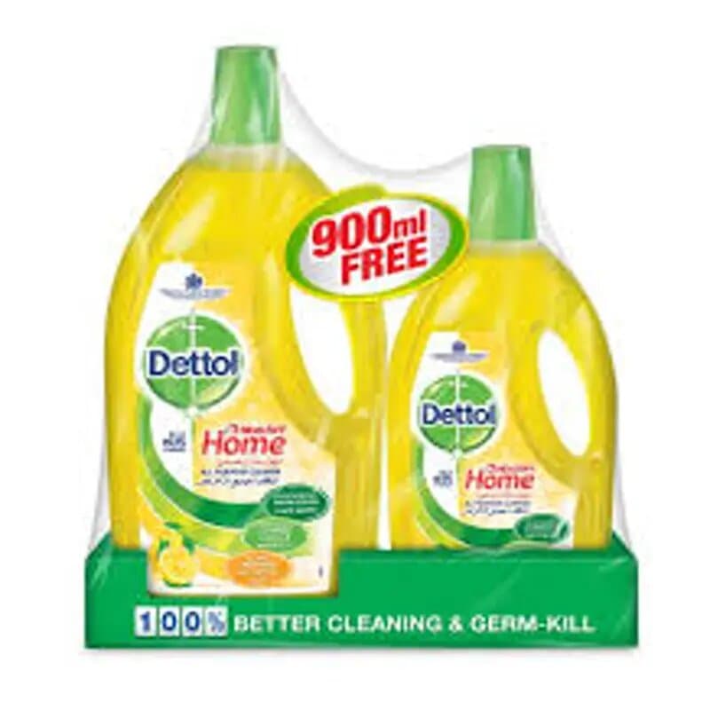 Dettol 4in1 Lemon Multi Action Cleaner 3 L + 900 mL