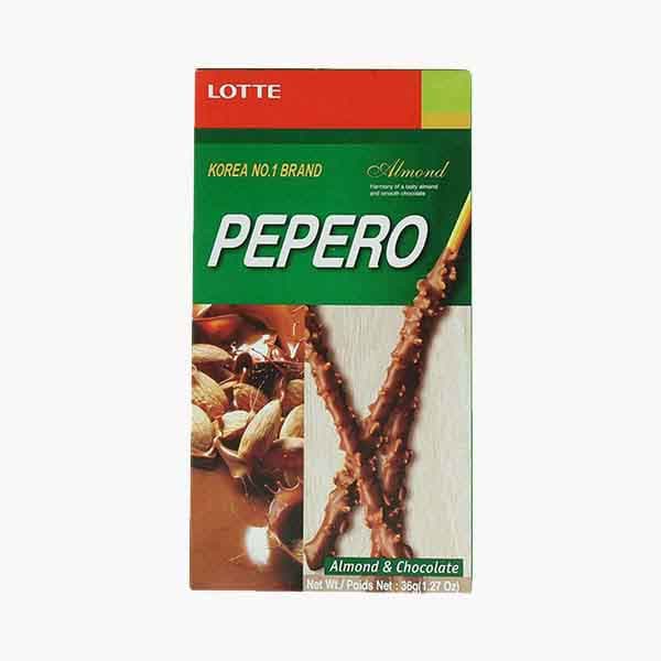 Lotte Almond Pepero Chocolate Sticks 32 g