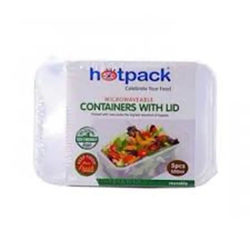 Hotpack Microwave Rect.container 5 x 500 mL