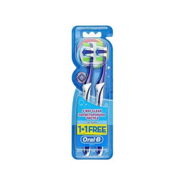 Oral-b T/B Comp 5 Way Clean 40 Med 1 + 1