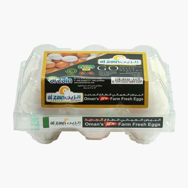 Al Zain Farm Fresh Large White Eggs 6