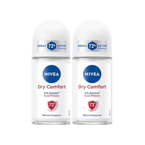 Nivea Dry Comfort Female Roll On 2 x 50 mL