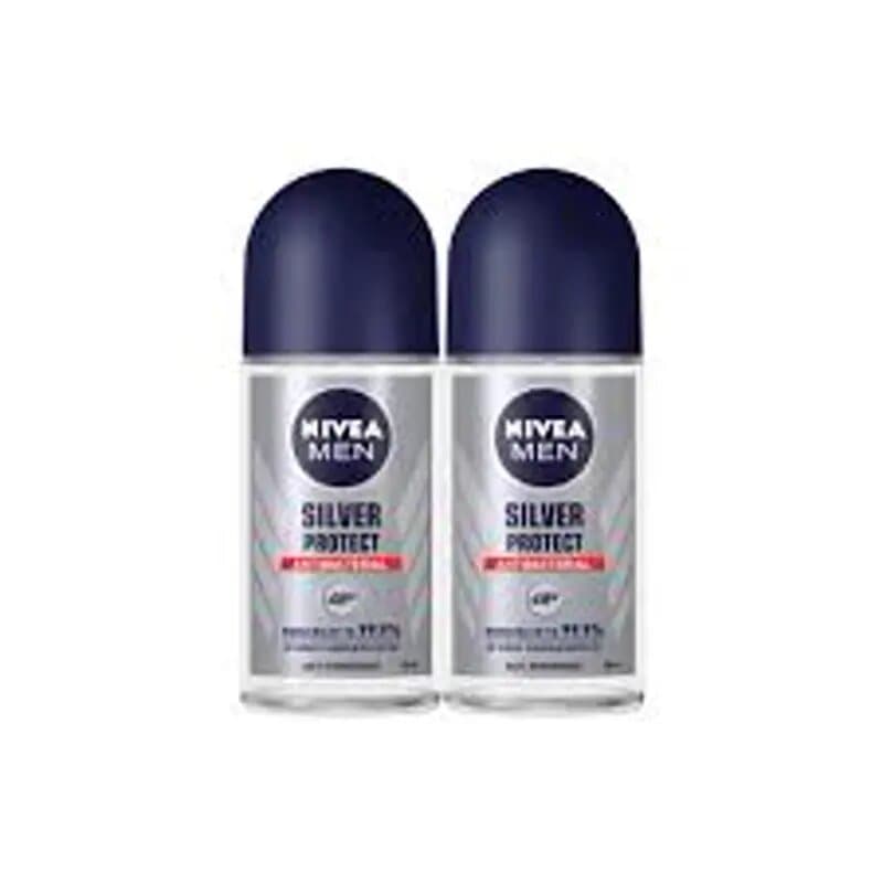 Nivea Silver Protect Deo Roll On 2 x 50 mL
