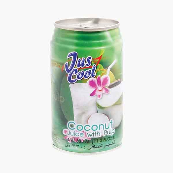Jus Cool Juice Coconut W Pulp 330 mL