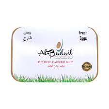 AL Badail Fresh White Eggs 15 Pc