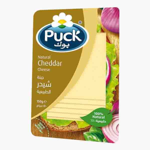 Puck Cheddar Slice Cheese 150 g