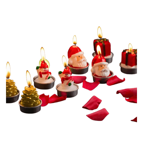 Santa Brand Candles 8 Pc