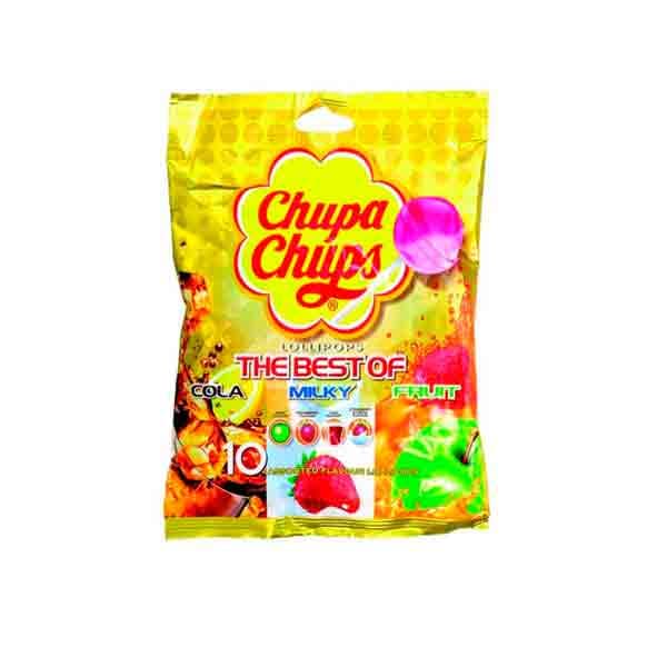 Chupa Chups Lollipops Cola-milky-fruit Pack 120 g
