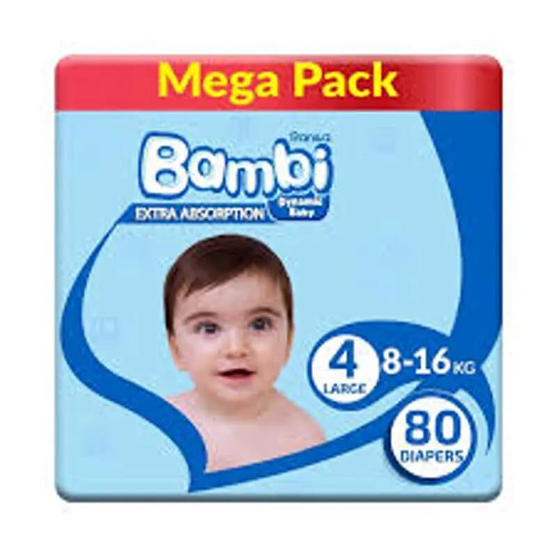 Sanita Bambi Large Mega Diaper 80 Pc