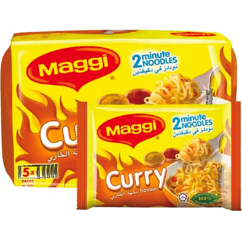Nestlé Maggi 2 Minutes Curry Noodle 5 x 79 g