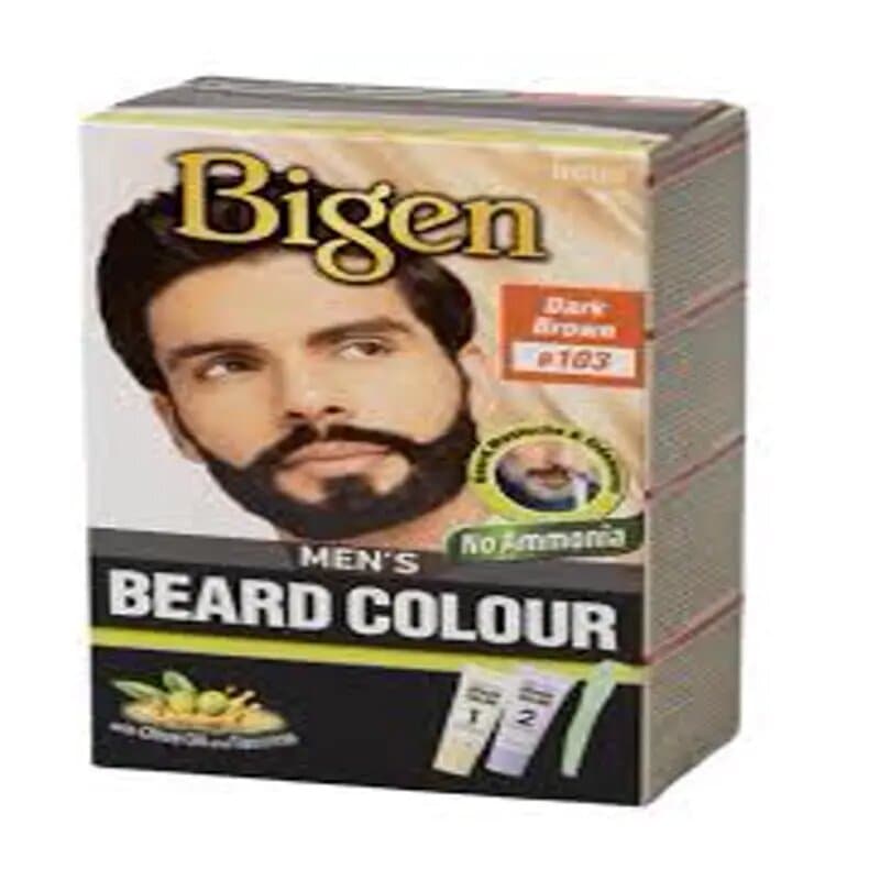 Bigen Mens Beard Colour Dark Brown