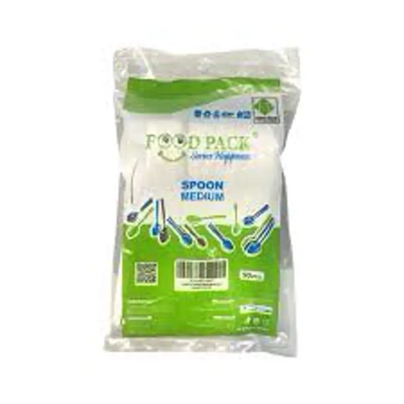 Food Pack Plastic Spoon Medium 50 Pc