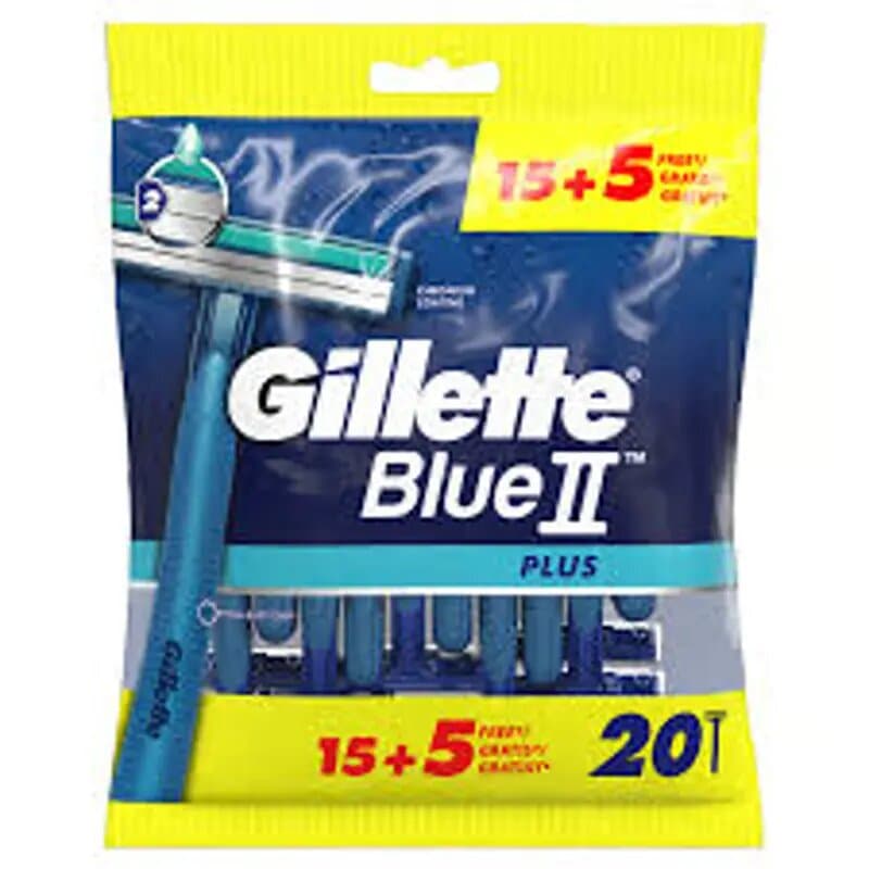 Gillette Razor Blue2 Plus 15 Pc + 5 New