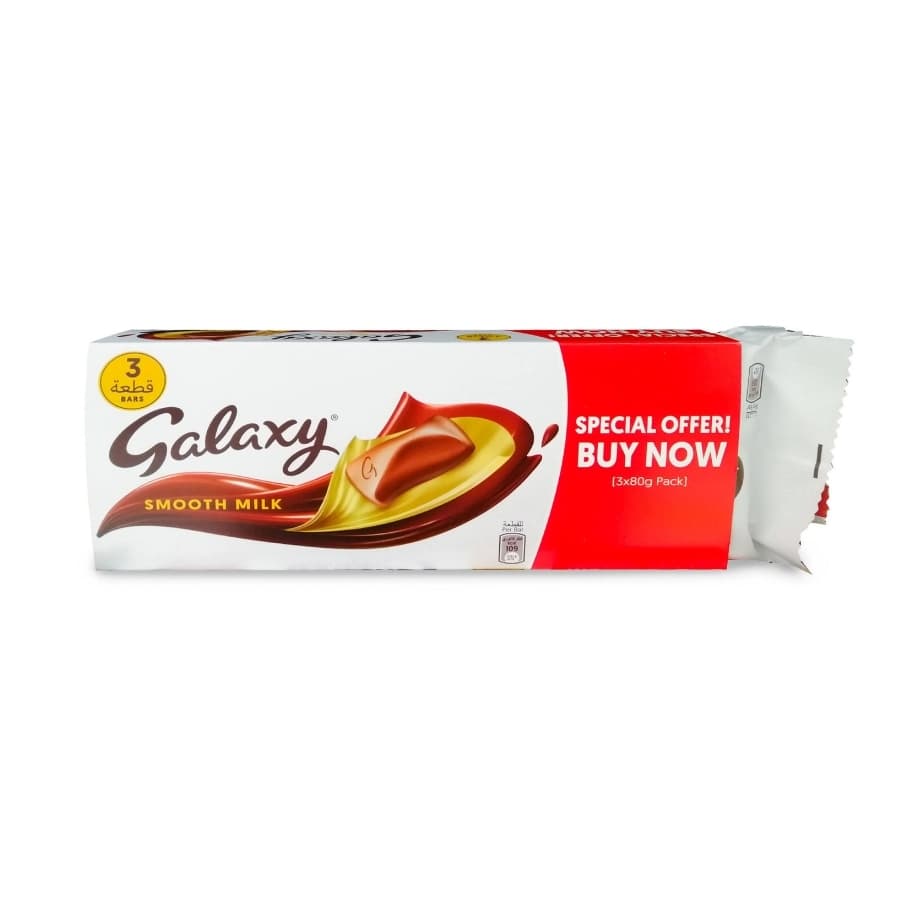 Galaxy Milk Chocolate 3 x 80 g