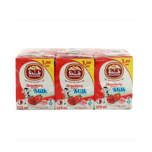 Baladna UHT Strawberry Milk 125 mL