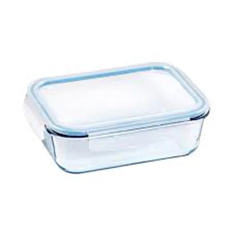 Homeway Hw-3406 370 mL Rectangle Glass Food Container