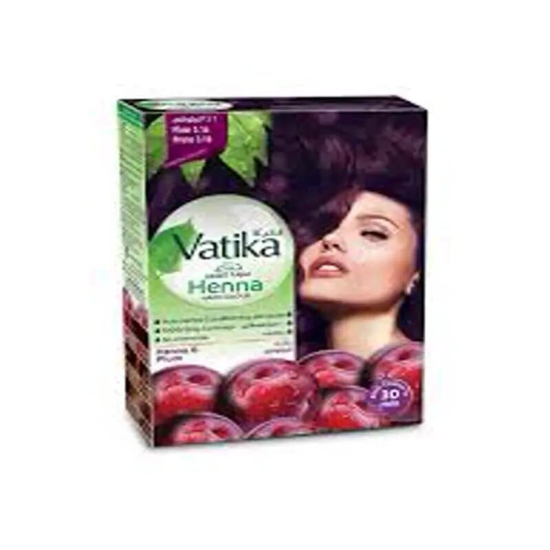 Dabur Vatika Henna Hair Colour Powder 6 x 10 g Plum