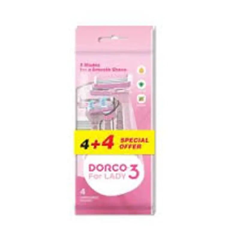 Dorco For Lady 3blade 4razors In Pouch 4 + 4pack