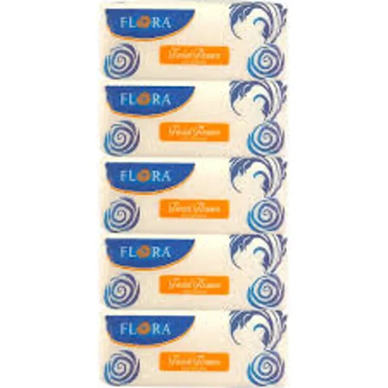 Flora 2ply F/Tissue 210 x 180 Mm 200sheet 5 Pc Soft