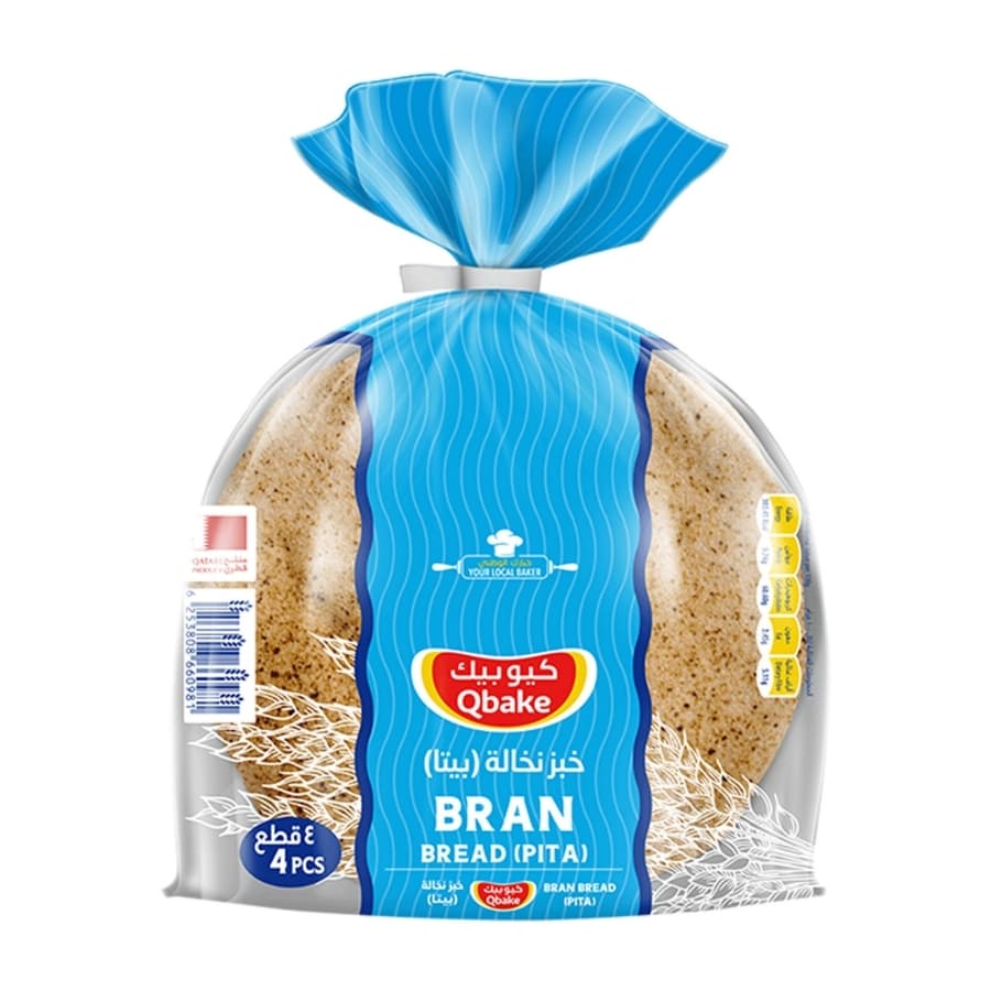 Qbake Bran Bread 4s