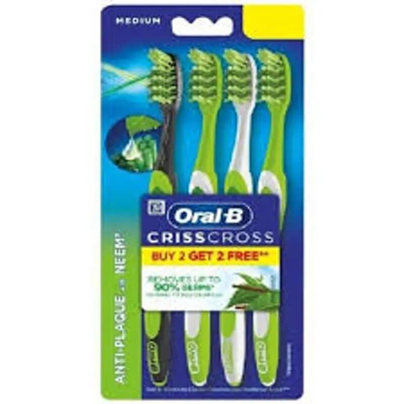 Oral-b Tb Crisscross W Neem Extract Med Fp 4 Pc