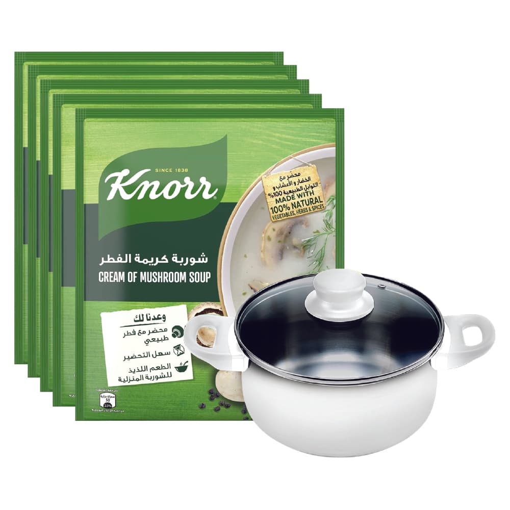 Knorr Soup Cream Of Mushroom 53 g 5+1+pot Free