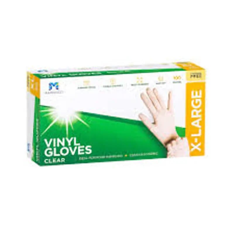 V-pack Vinyl Gloves Clear - Xl 100 Pc