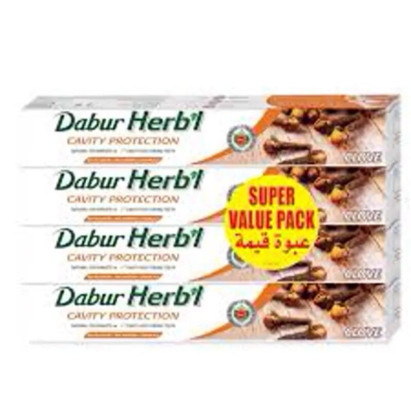Dabur Herbal Clove Toothpaste 4 x 100 g