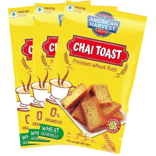 American Harvest Premium Toast Rusk 3 x 300 g Assd