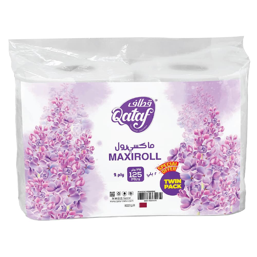 Qataf Maxi Roll 2 Ply 125mtr X 2