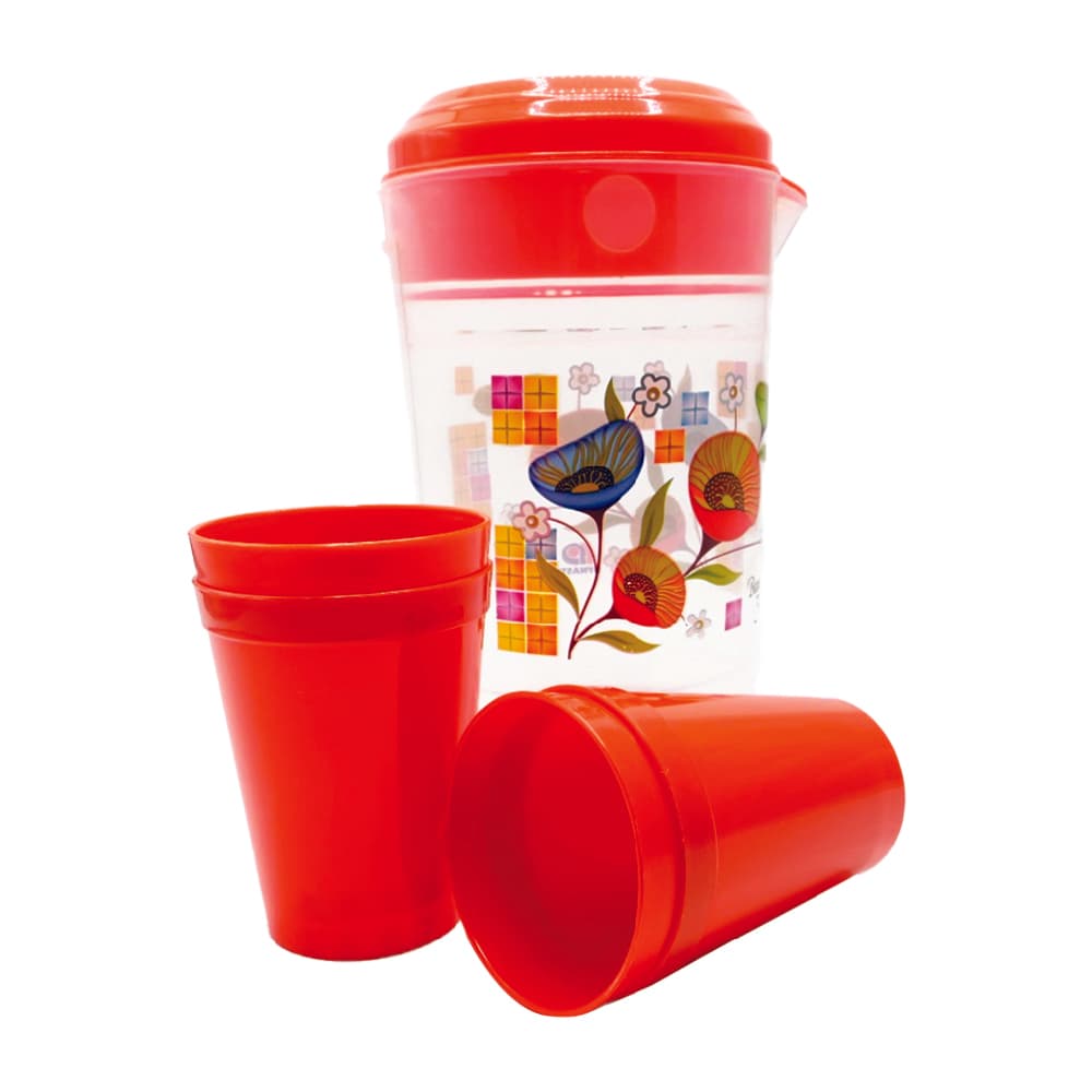 Gitco Water Jug With 4 Pc Tumblers