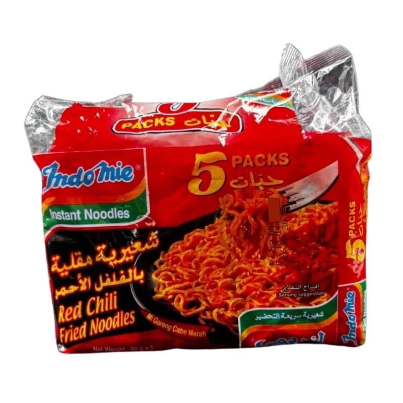 Indomie Red Chilli Fried Noodles 5 x 80 g