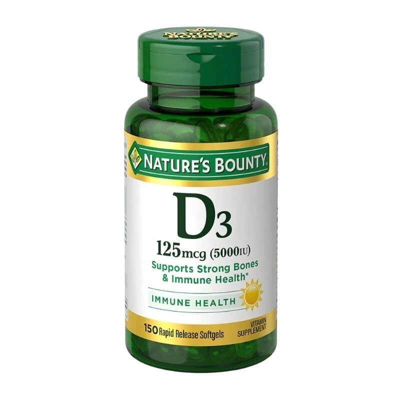 Nature Bounty Vitamin D3-5000 Iu Softgels 150 Pc