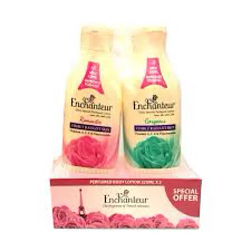 Enchanteur Whitening Body Lotion 2 x 225 mL Assorted