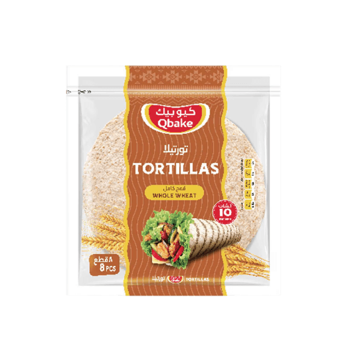 Qbake Tortillas Whole Wheat 11IN 8 Pc 526 g