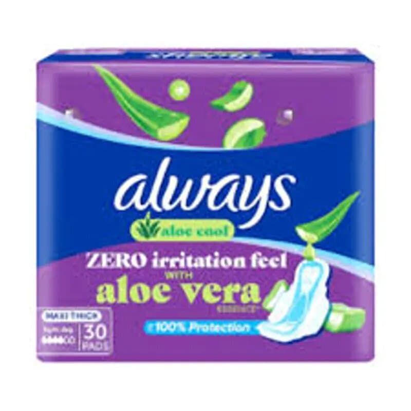 Always LW Maxi Thick Aloe Cool 30pads