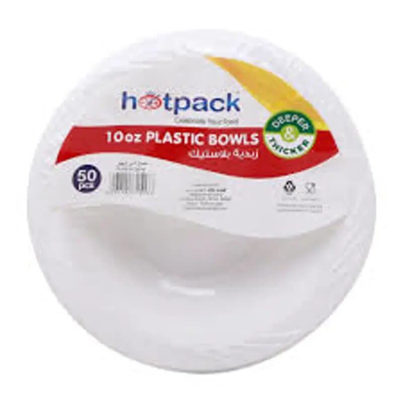 Aahar Pack Plastic Bowl Large (50 Pc)