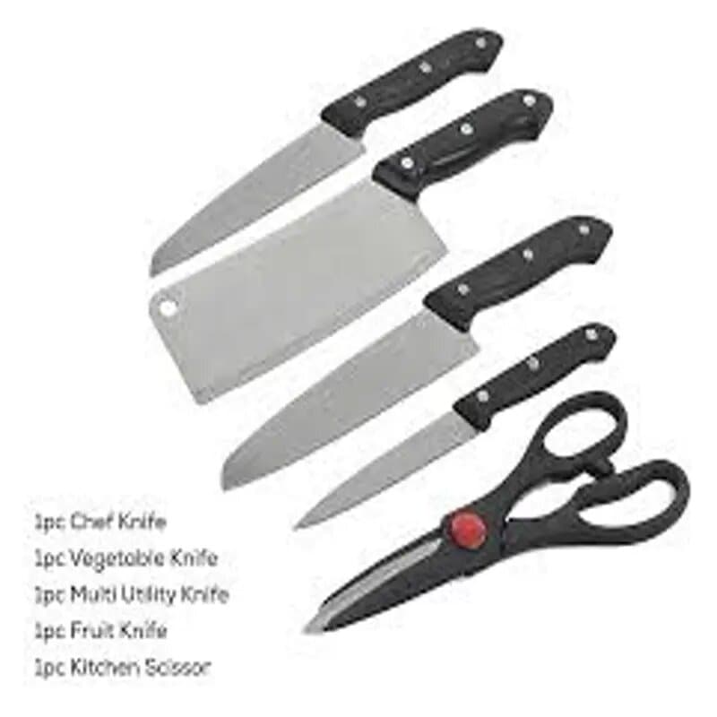 Ryl Cutting Board & Knife Set S816-6 Pc Res 6220