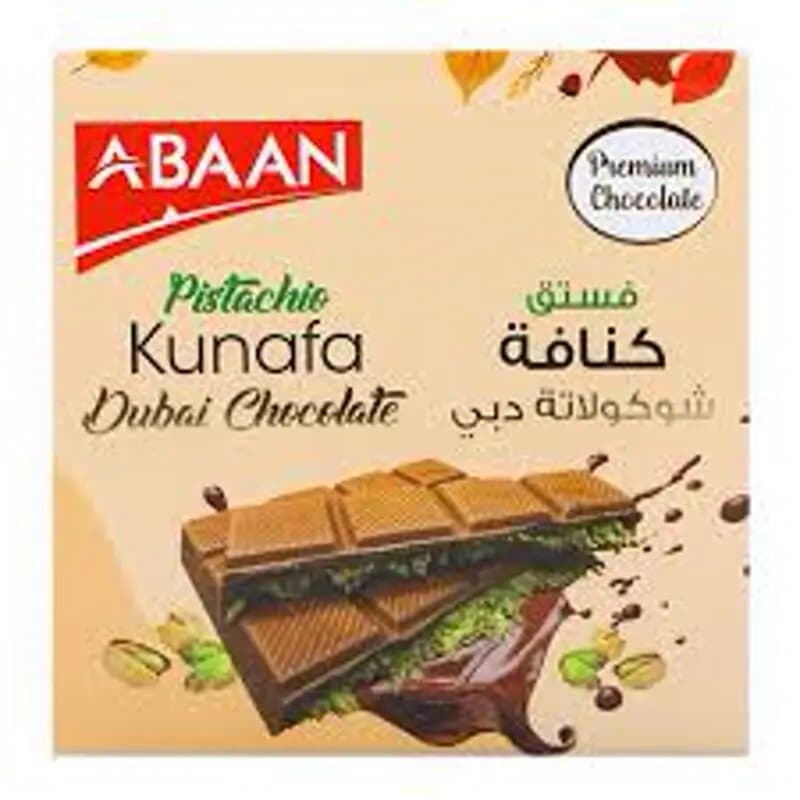 Abaan Pistachio Kunafa Chocolate 80 g
