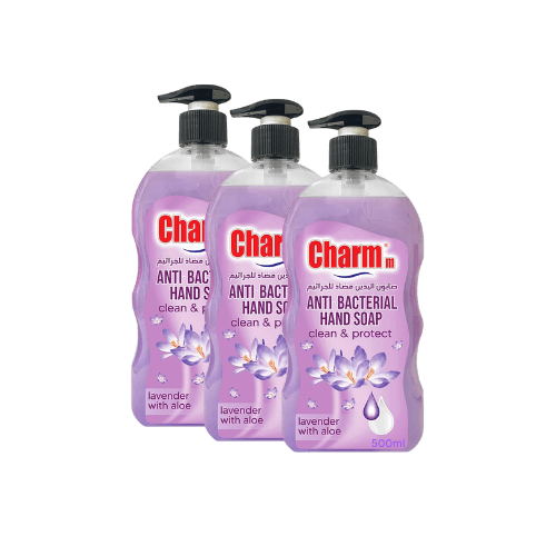 Charmm Anti Bacterial Hand Soap Rose 3 x 500 mL Offer