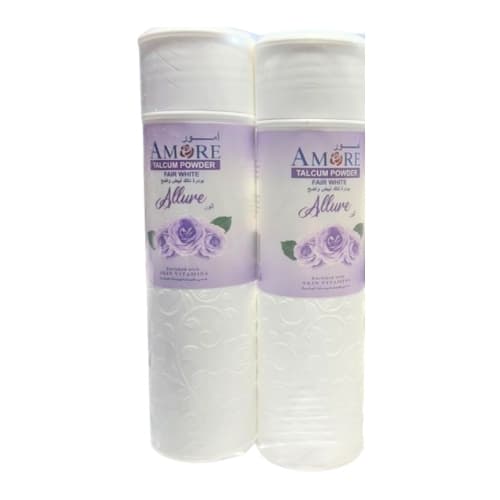 Amore Talcum Powder Fair White Allure 2 x 250 g